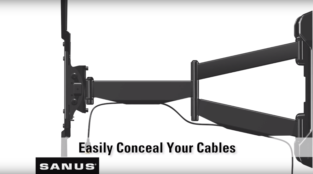 Conceal Cables on Full Motion TV Mount