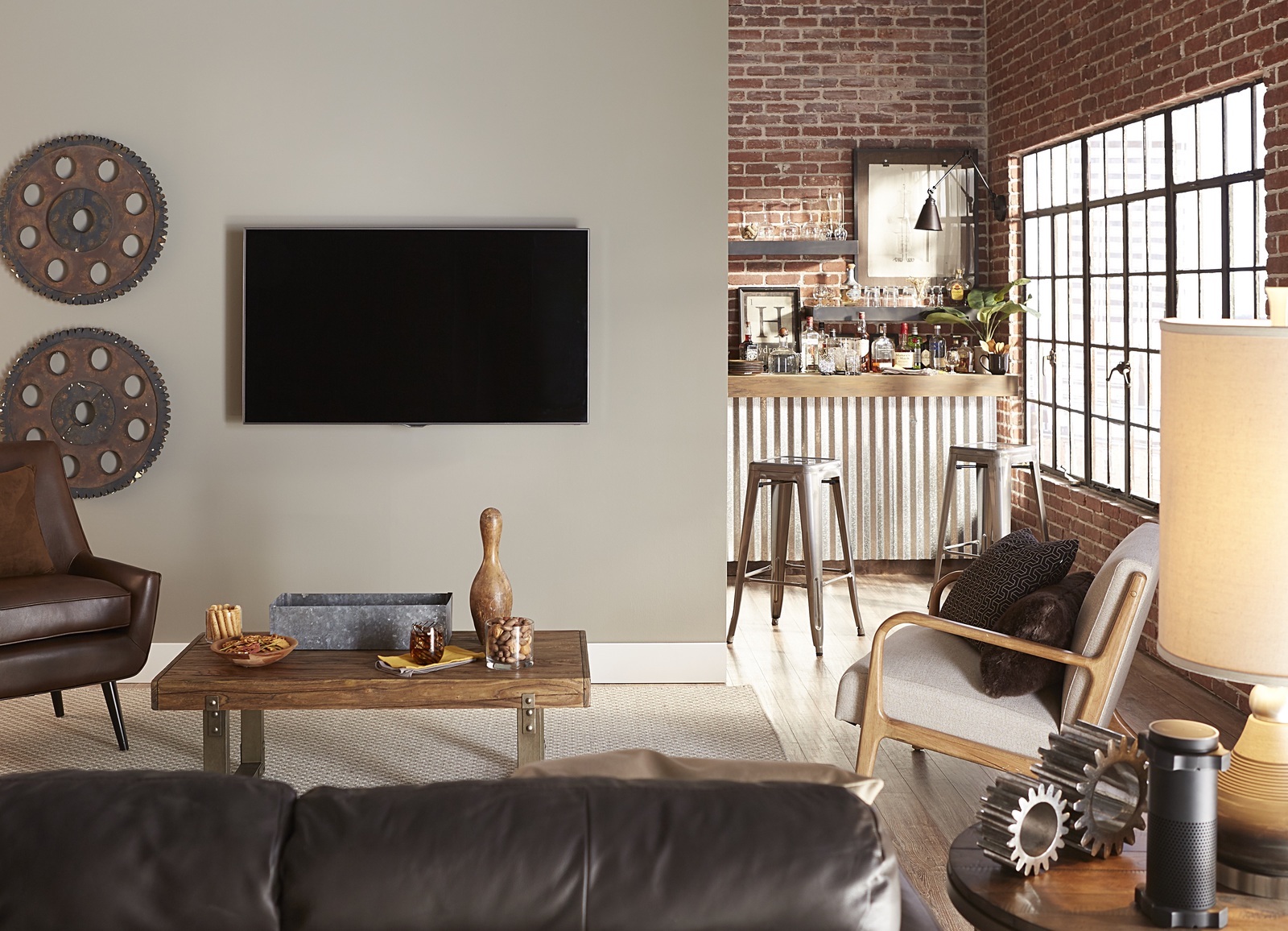 industrial TV room